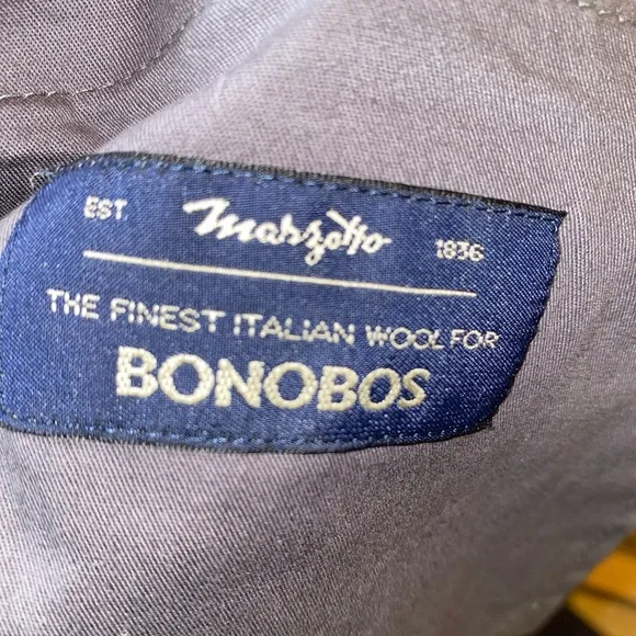 Bonobos Italian Marzotto Wool Athletic Cut Dress Pants 38 x 32 Gray EUC B16-6